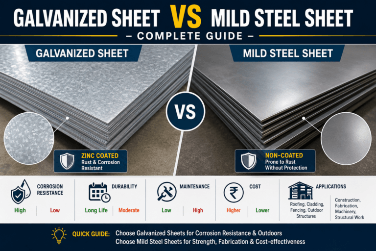galvanized sheet vs mild steel sheet