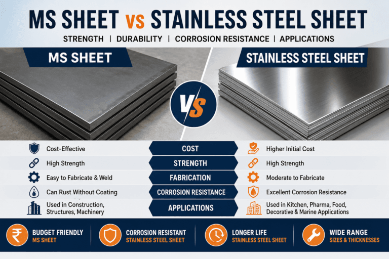 mild steel sheet vs stainless steel sheet